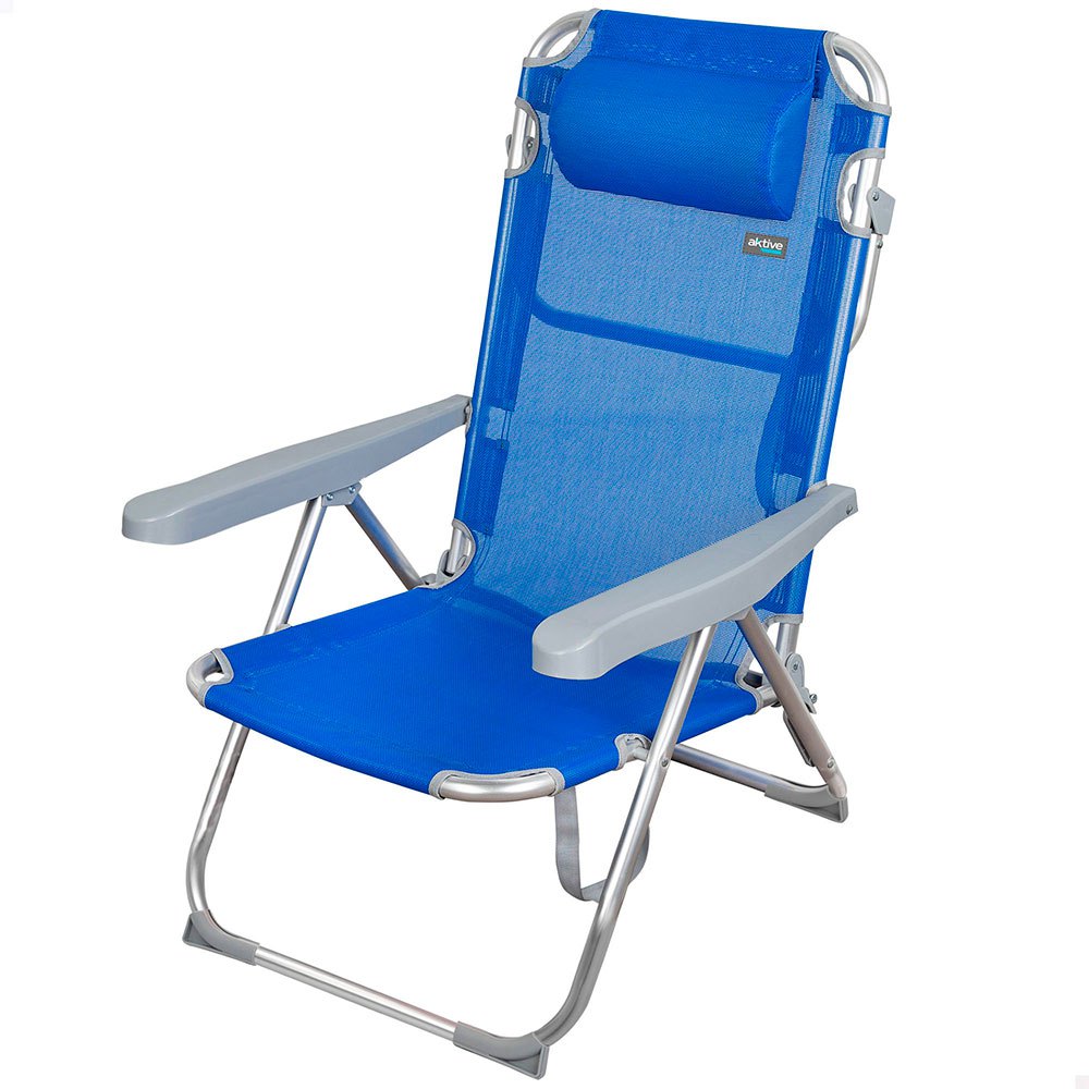 Aktive Textile 62x60x90 Cm High Beach Chair Blå