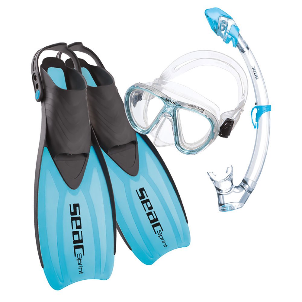 Seacsub Tris Sprint Dry Kids Snorkel Kit Blå EU 32-35