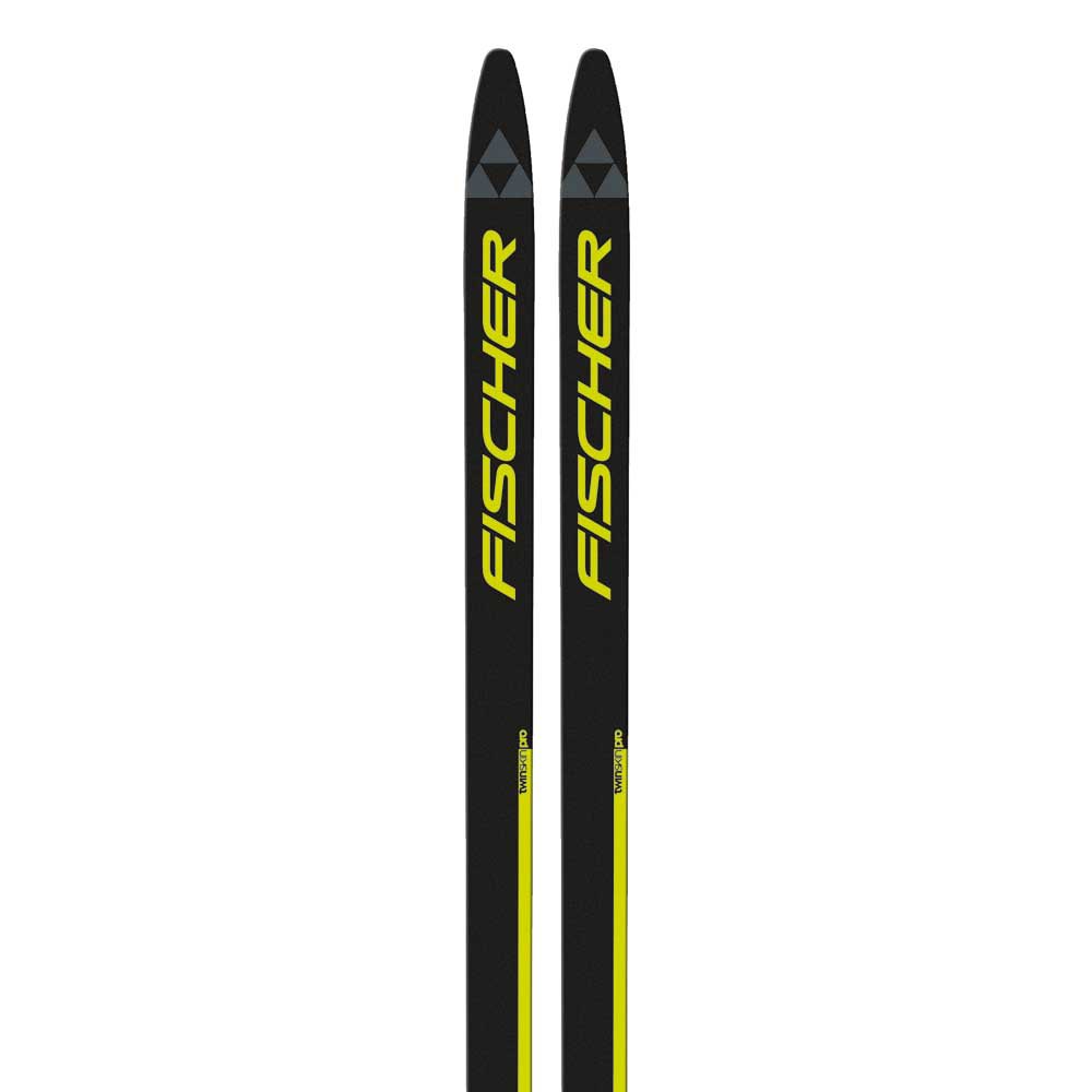 Fischer Twin Skin Pro Jr Mounted Nordic Skis Guld 137