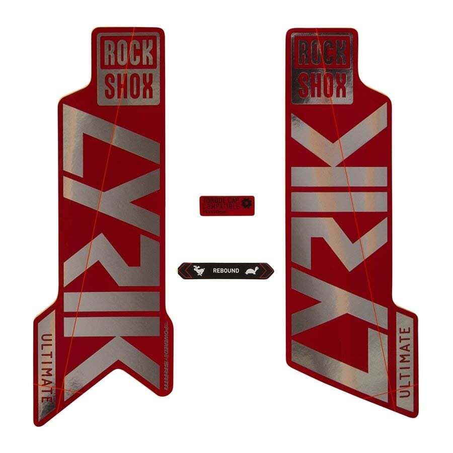 Rockshox Lyrik Ultimate 27.5´´/29´´ 2021 Red Lowers Decal Kit Sticker Röd
