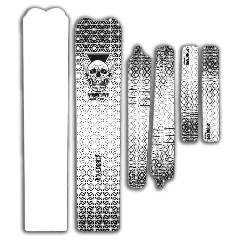 Dyedbro Anthony Napo Bmx Signature Series Frame Guard Stickers Silver