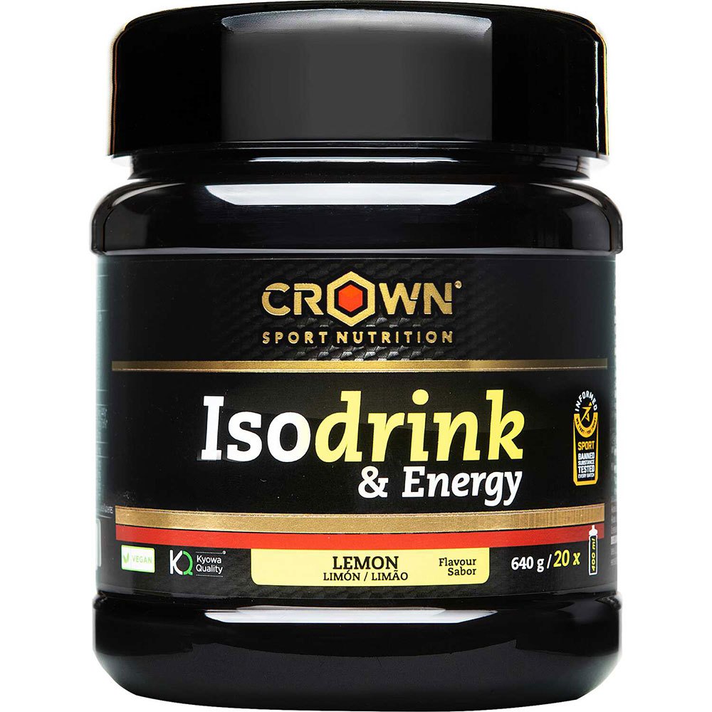 Crown Sport Nutrition Energy Lemon Isotonic Drink Powder 640g Guld