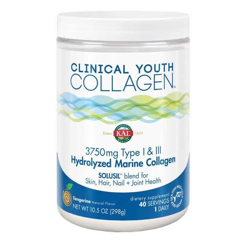 Kal Clinical Youth Collagen Type I And Iii 298gr Osteo-articular Support Tangerine Durchsichtig
