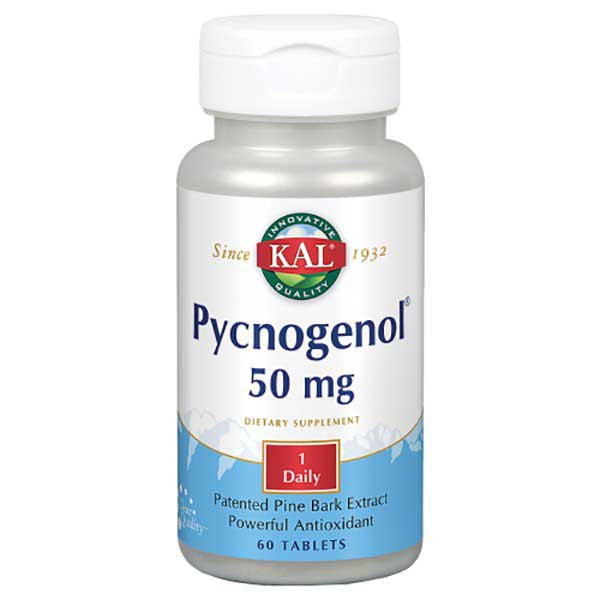Kal Pycnogenol 50mg Antioxidant 60 Tablets Durchsichtig