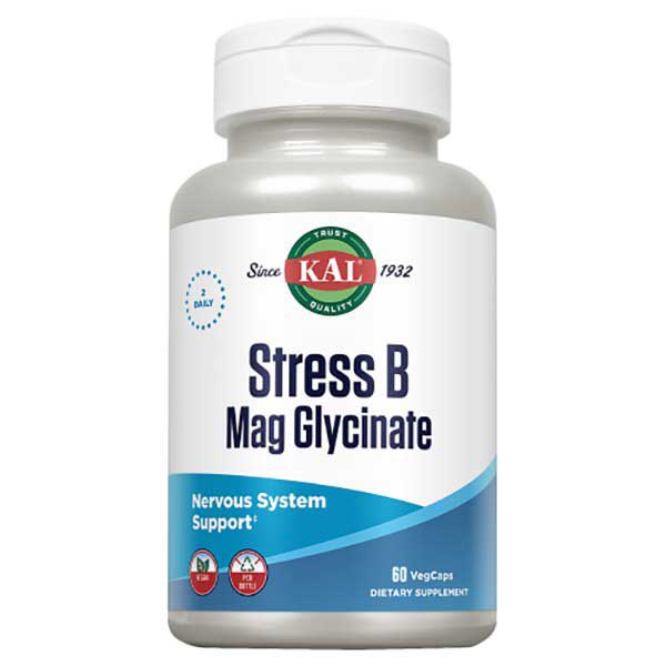 Kal Stress B Mag Glycinate Vitamins 60 Caps Durchsichtig