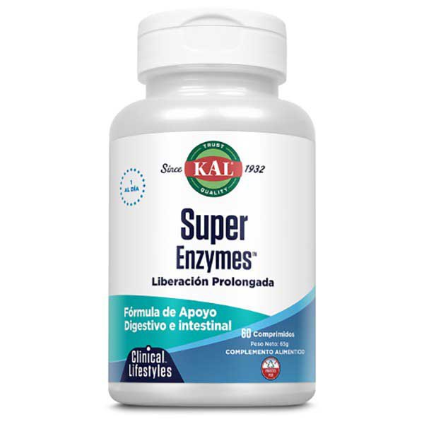 Kal Super Enzymes Enzymes And Digestive Aids 60 Tablets Durchsichtig