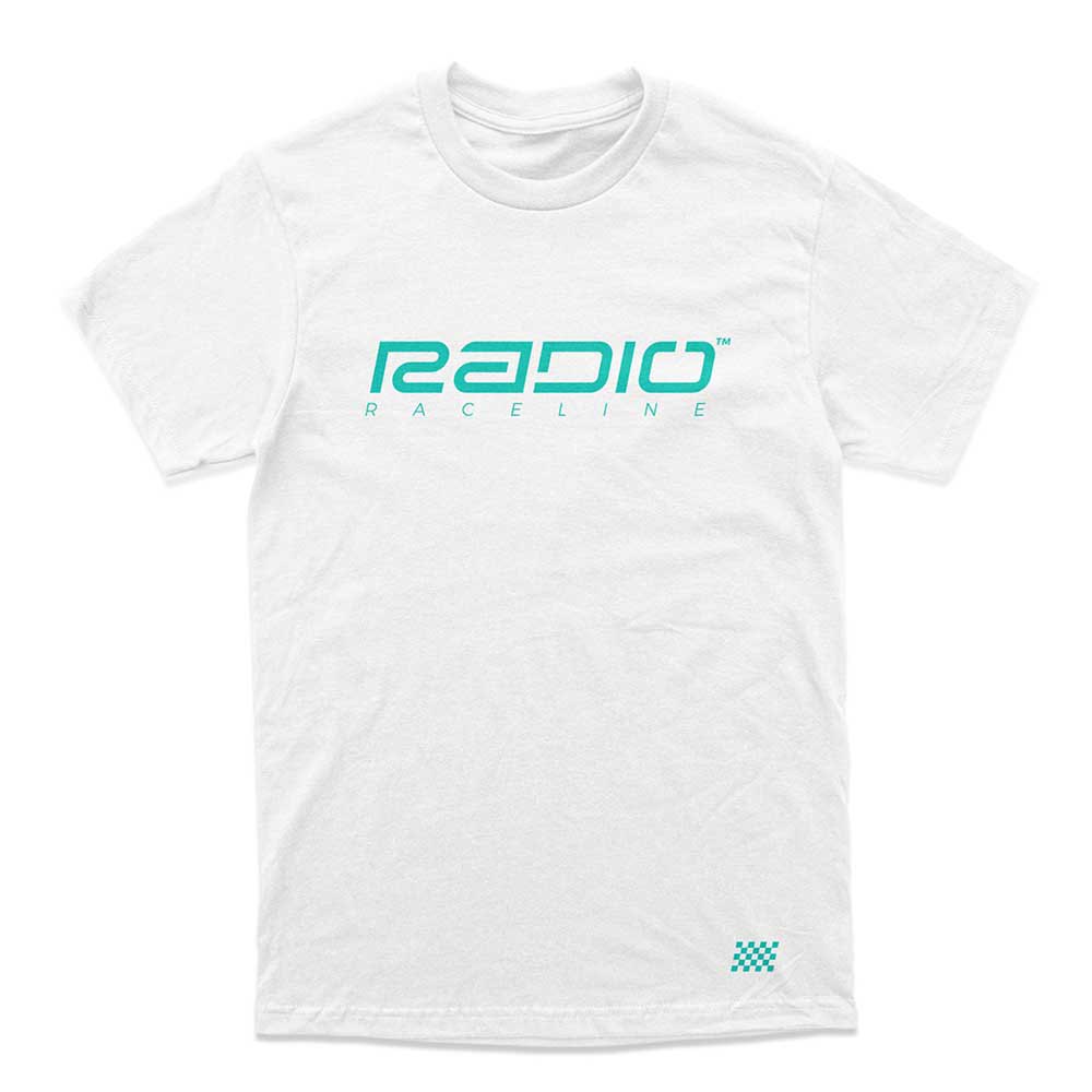 Radio Raceline Logo Short Sleeve T-shirt Vit L Man