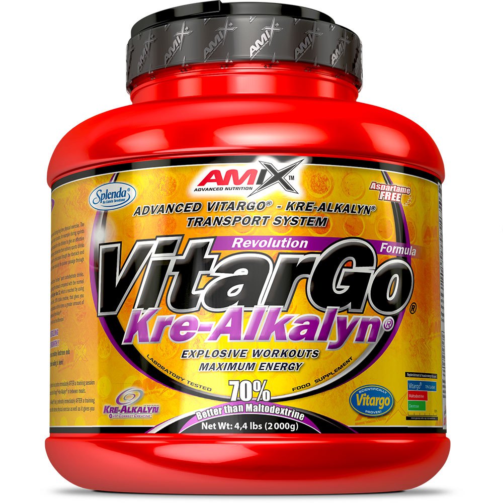 Amix Vitargo + Kre-alkalyn 2kg Carbohydrate & Creatine Lemon Durchsichtig