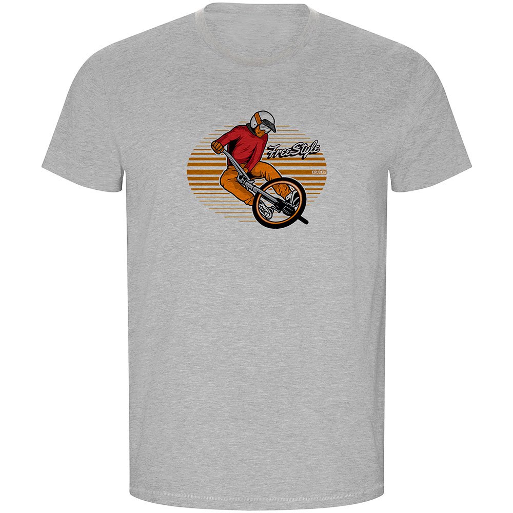 Kruskis Freestyle Rider Eco Short Sleeve T-shirt Grå S Man