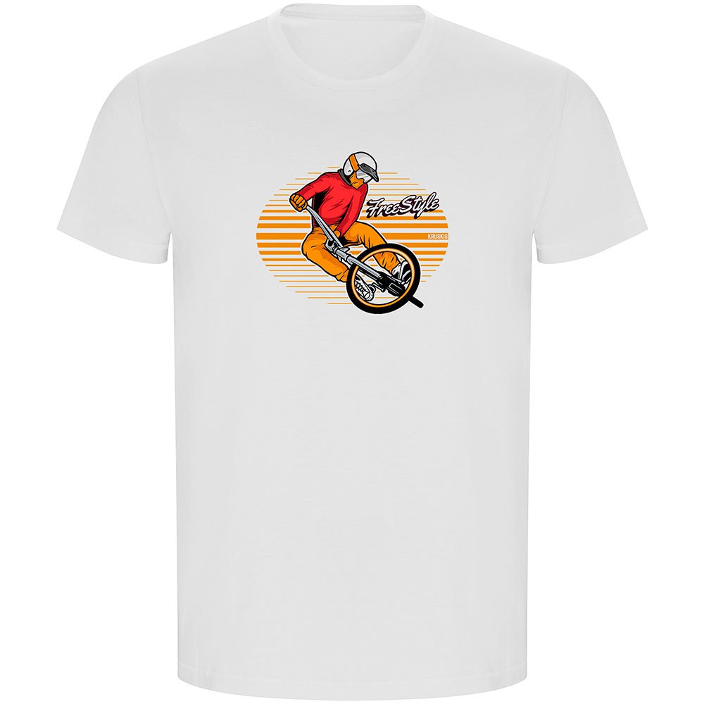 Kruskis Freestyle Rider Eco Short Sleeve T-shirt Vit S Man