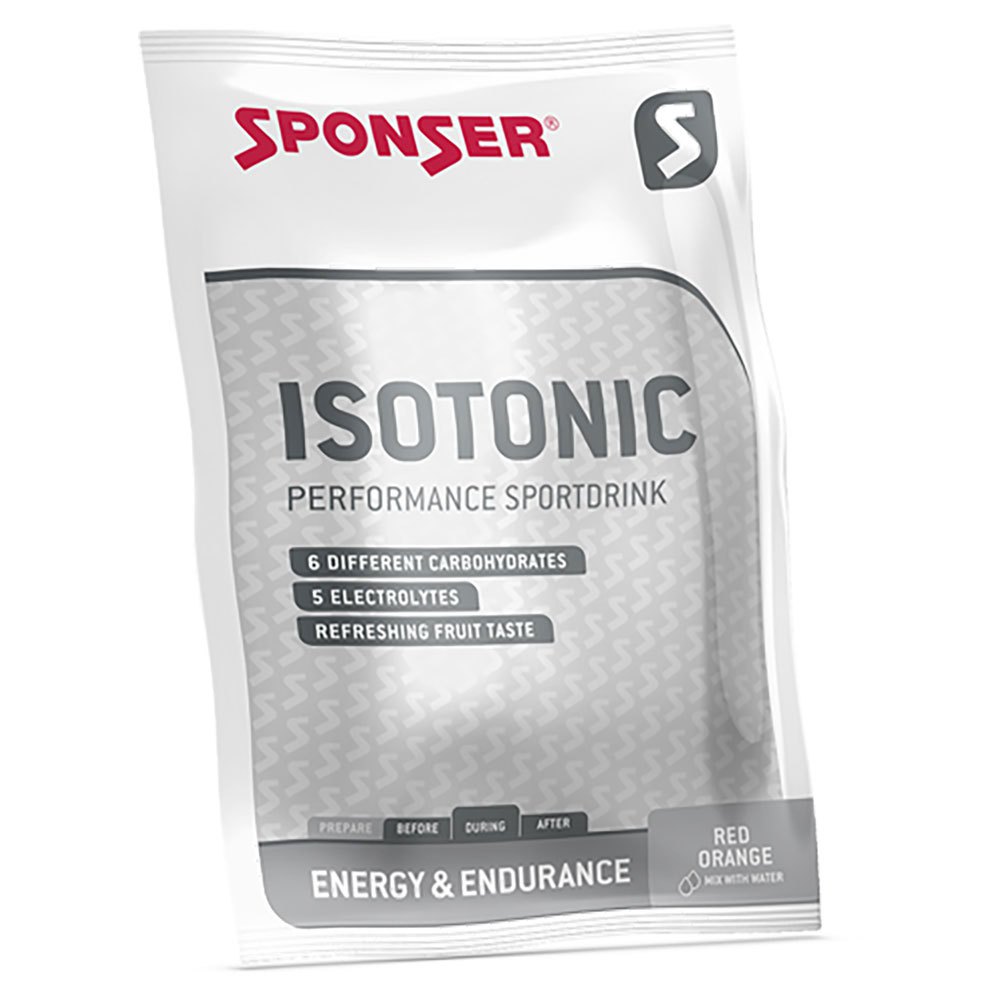 Sponser Sport Food Isotonic 52g Red Orange Energy Drink 20 Units Durchsichtig