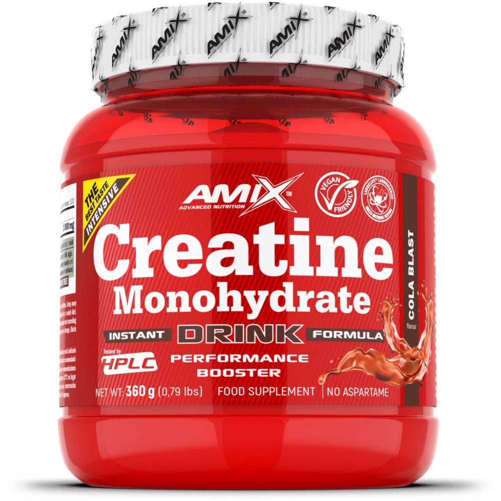Amix Creatine Monohydrate 360g Lemon&lime Röd