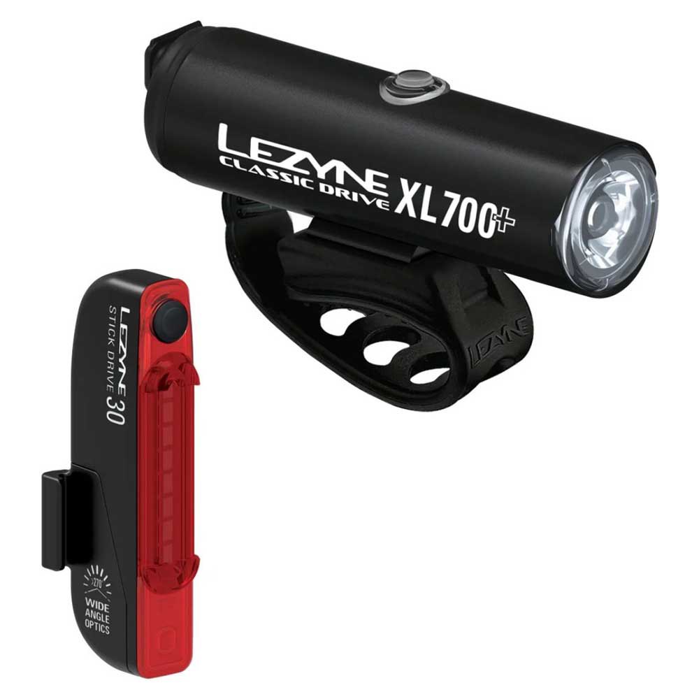 Lezyne Classic Drive Xl 700+ / Stick Drive Light Set Silver 700 / 30 Lumens