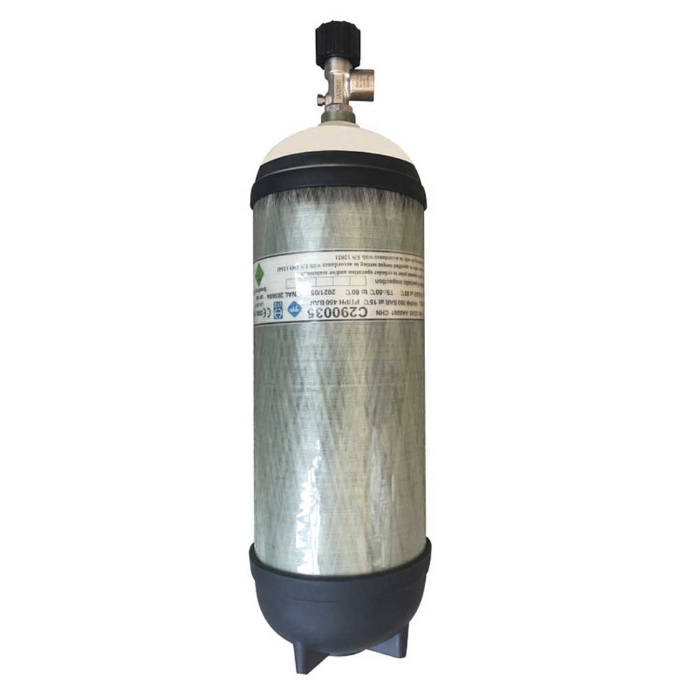 Lalizas Spare Compressed Air Cylinder 9l&valve 300bar Silver