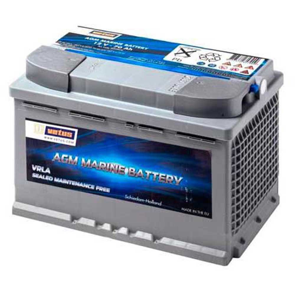 Vetus Batteries Agm 70ah Battery Silver
