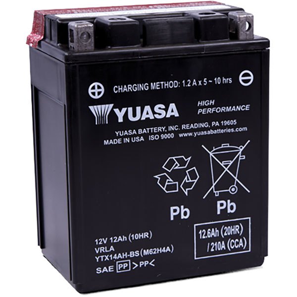 Yuasa Battery Ytx14ah-bs 12.6ah/12v Battery Durchsichtig