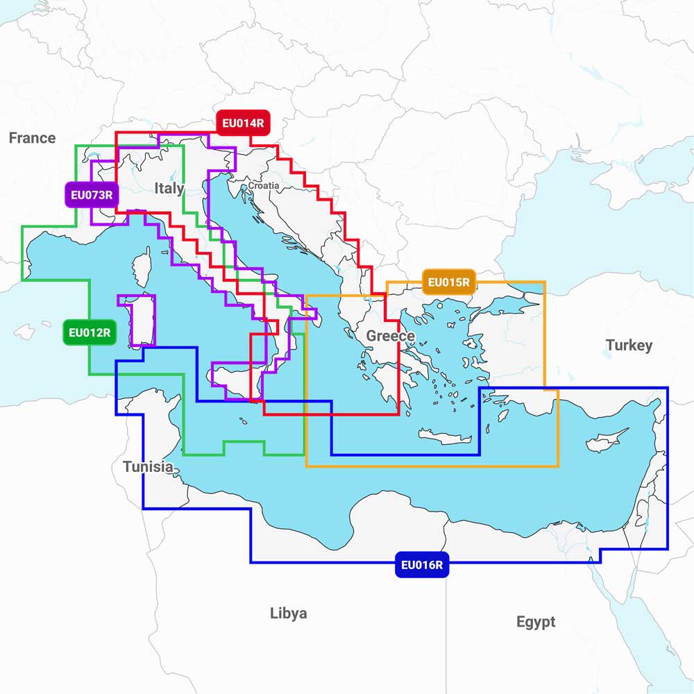 Garmin Naeu012r Mediterranean Sea Central&west Navionics®+ Microsd™/sd™ Card Marine Charts Durchsichtig