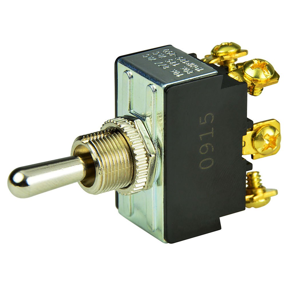 Bep Marine On-off-on Dc 25a 12v 15a 24v 6-32 Screw Terminals Double Pole Toggle Switch Guld
