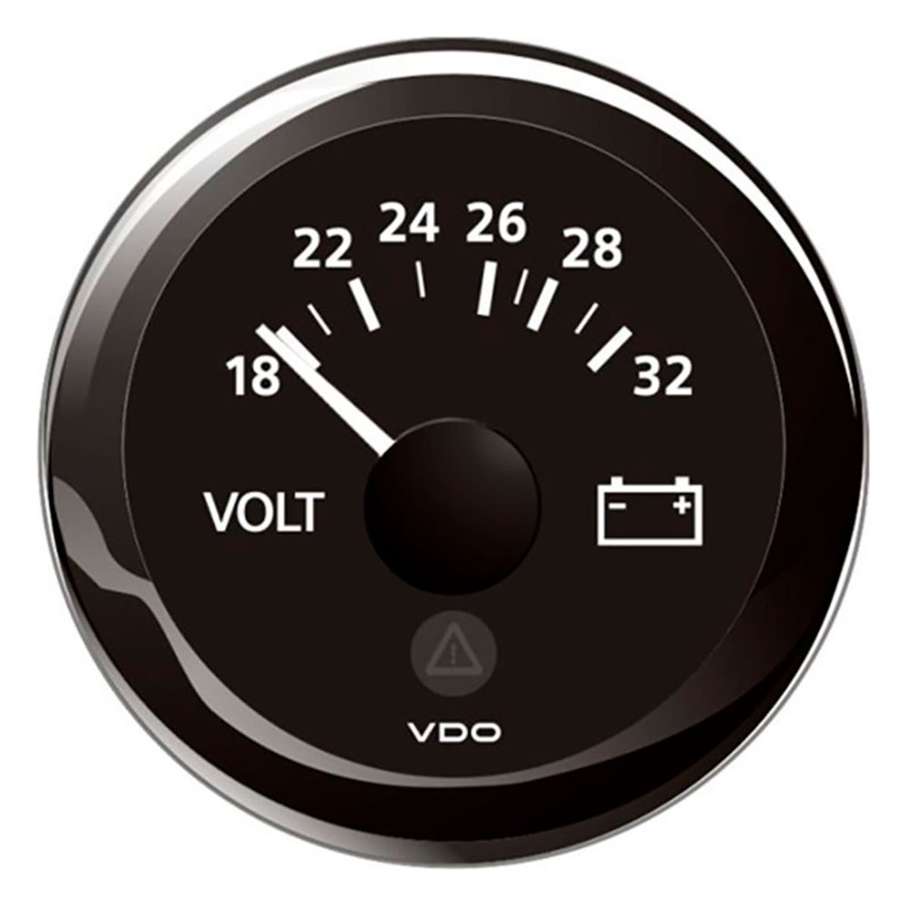 Vdo View Line 18-32v Round Voltmeter Silver 52 mm