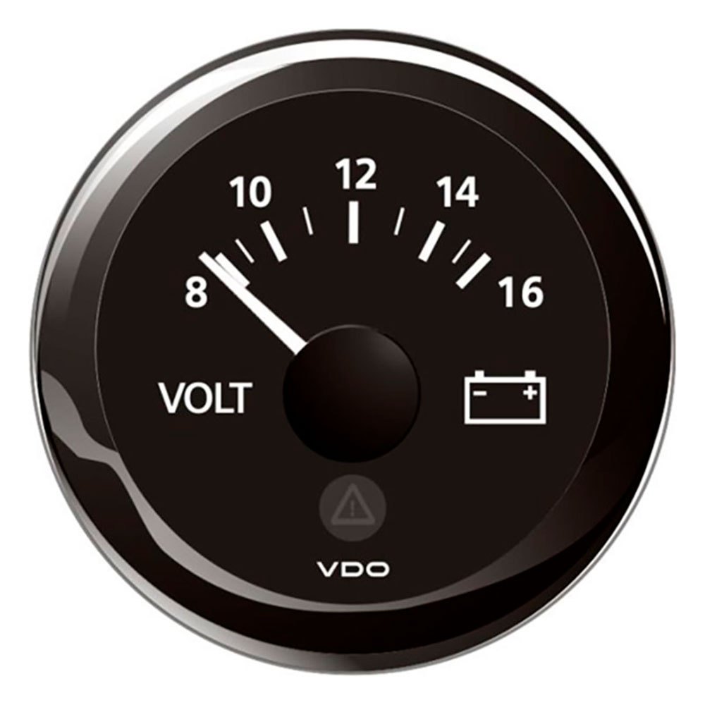 Vdo View Line 8-16v Round Voltmeter Silver 52 mm