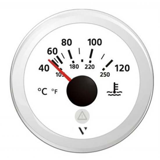 Vdo 40-120°c Coolant Temperature Indicator Instrument Silver 52 mm
