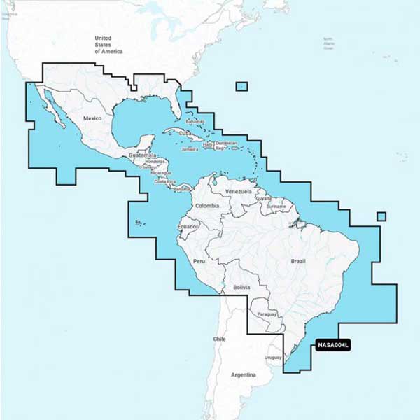 Navionics Msd Large Sa004l México Caribe Brasil Chart Blå