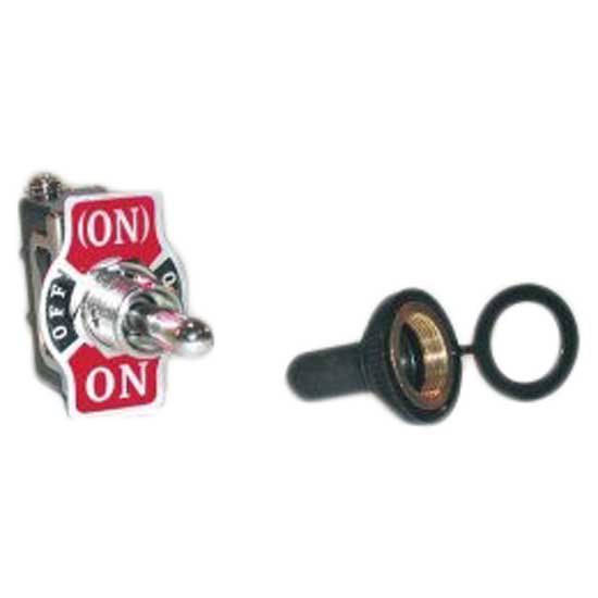 Euromarine On-off 20a 12v Waterproof Lever Switch Silver 14 mm