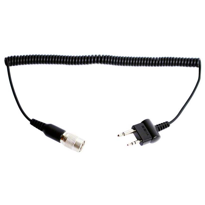 Sena 2way Radio Cable With Straight Type For Midland And Icom Twin Pin Connector Svart