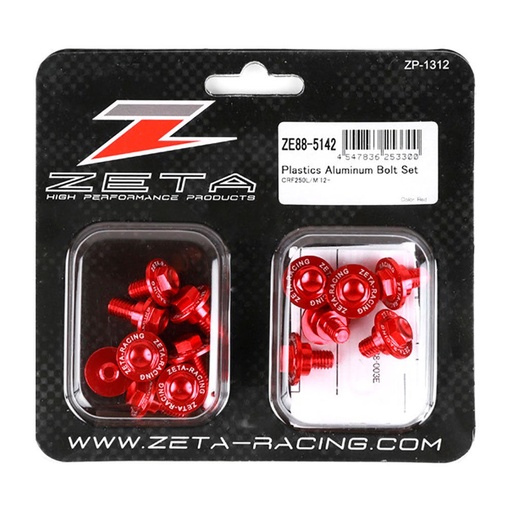 Zeta Honda Crf 250 L 12-19/crf 250 M 12-19 Ze88-5142 Fairing Screw Kit Röd