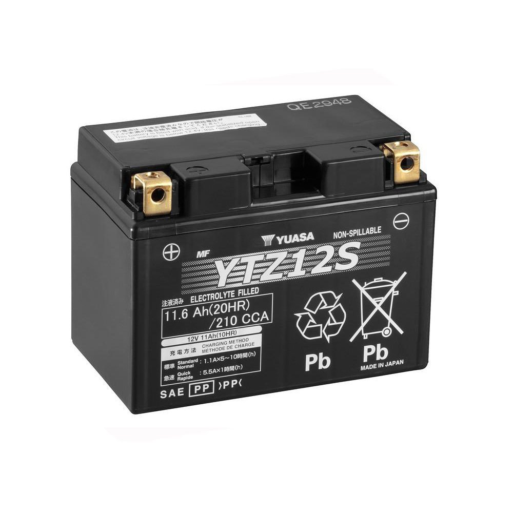 Gs Baterias Ytz12s Gel Battery Silver