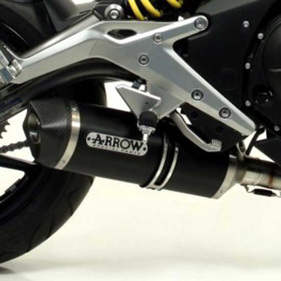 Arrow Race-tech Approved Aluminium Dark With Carbon End Cap Kawasaki Versys 650 ´15-16 Homologated Muffler Silver