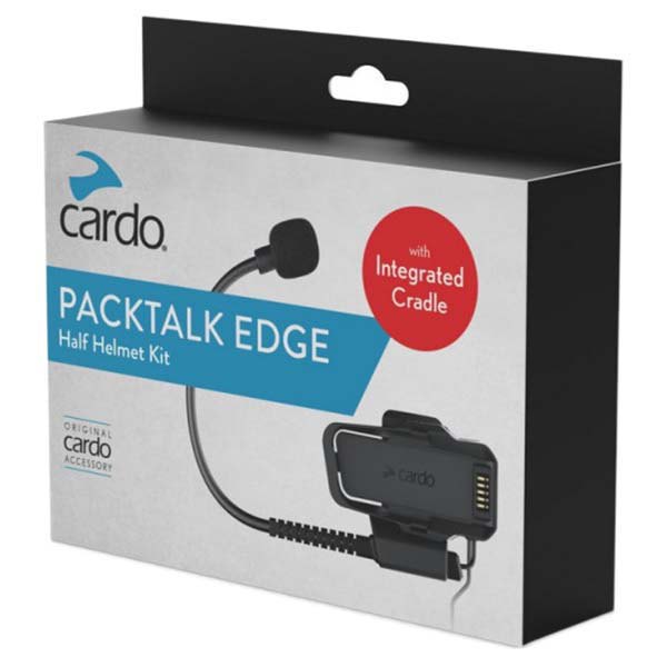 Cardo Packtalk Edge For Jet Helmets With Cradle Kit Microphone Durchsichtig