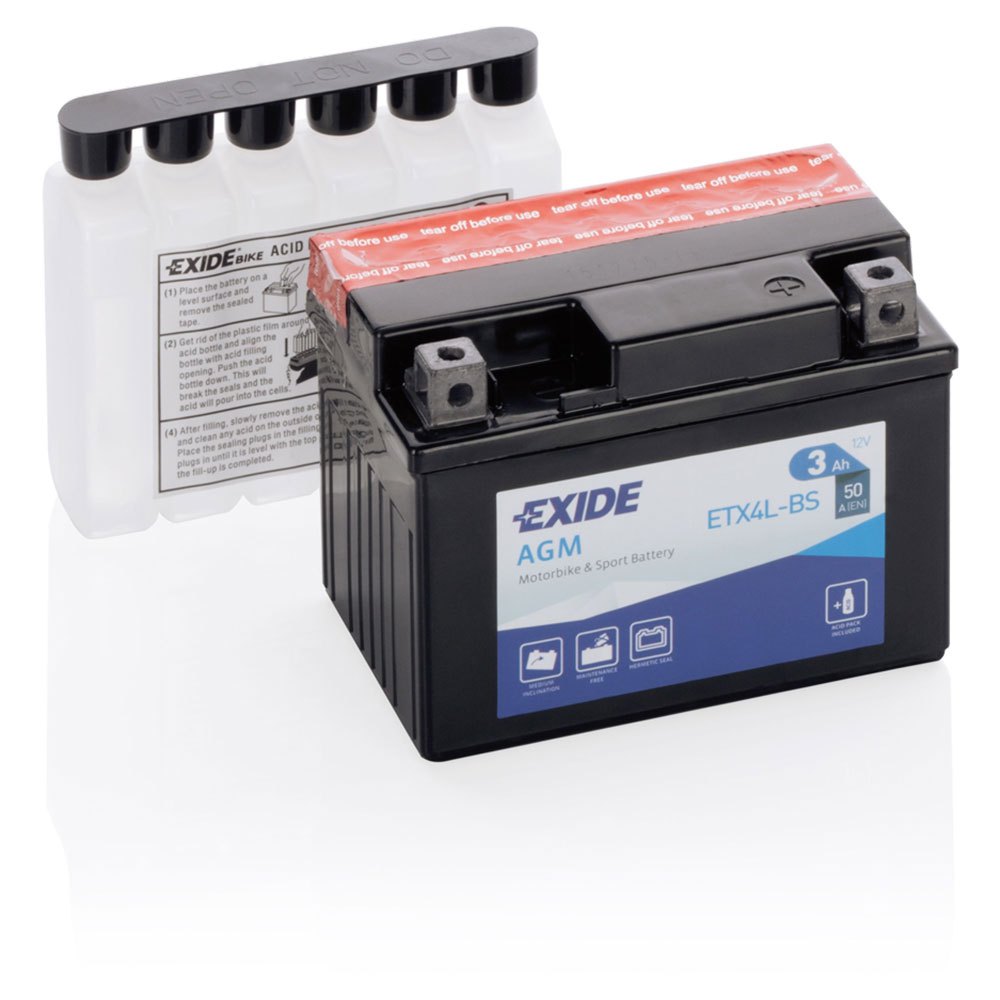 Exide Agm Etx4l-bs Sealed Battery Durchsichtig