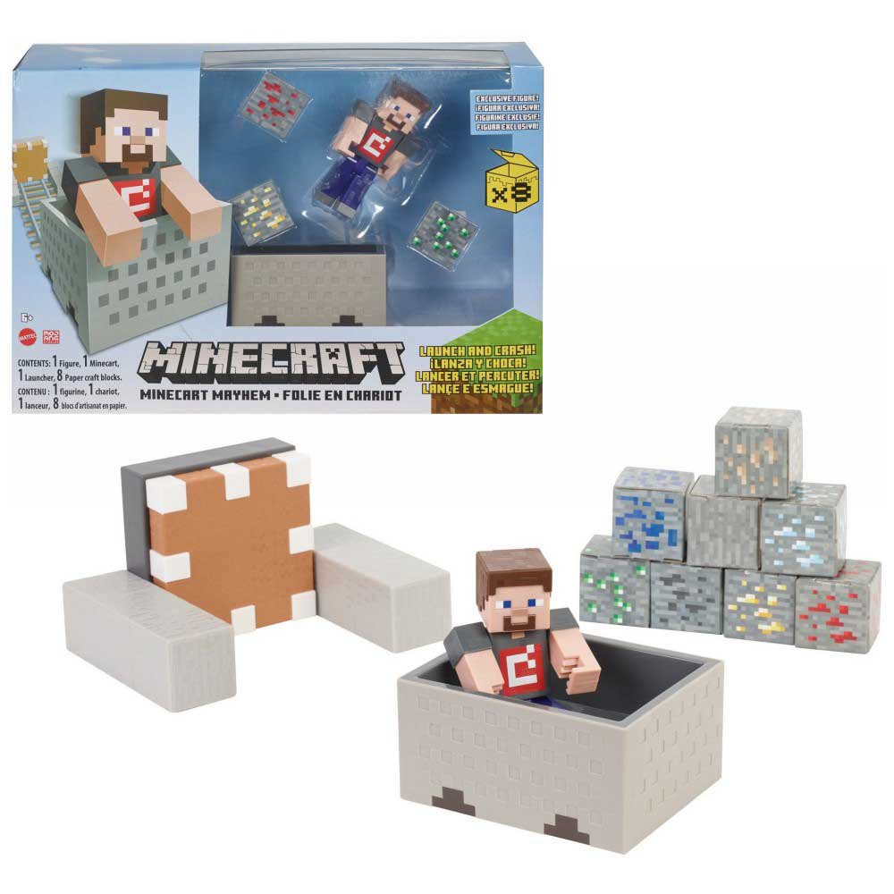 Zdjęcia - Figurka / zabawka transformująca Minecraft Minecart Mayhem Playset Wielokolorowy 6 Years GVL55