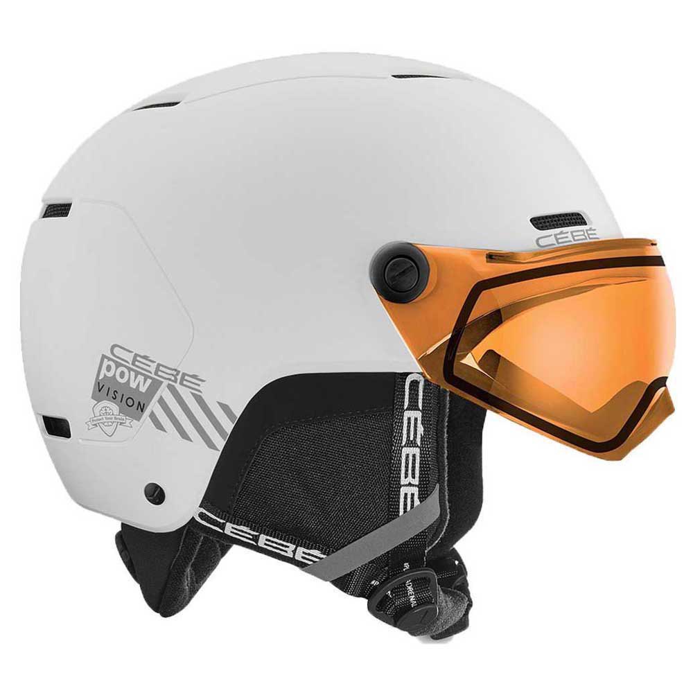 Zdjęcia - Kask narciarski Cebe Pow Vision Visor Helmet Biały 56-58 cm Grey Ultra Black/CAT3 CH30905 