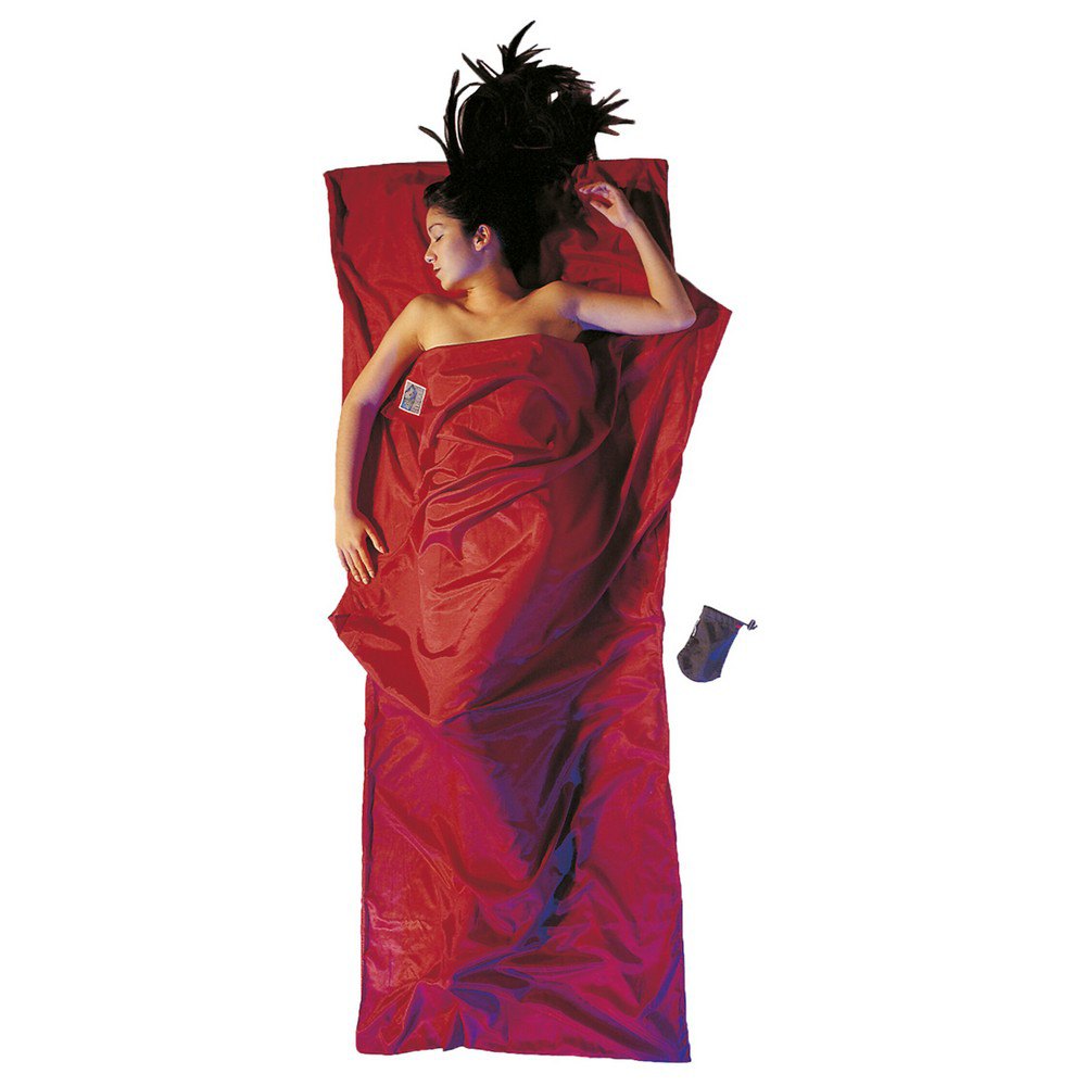 Zdjęcia - Pozostałe towary turystyczne Cocoon Silk Egypt Cotton Travel Bed Sheet Czerwony 220 x 90 cm 