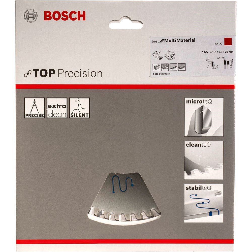 Zdjęcia - Akcesoria do narzędzi Bosch Professional Circular Bs Mu H 165x20-48 Disc Przezroczysty 260864238 