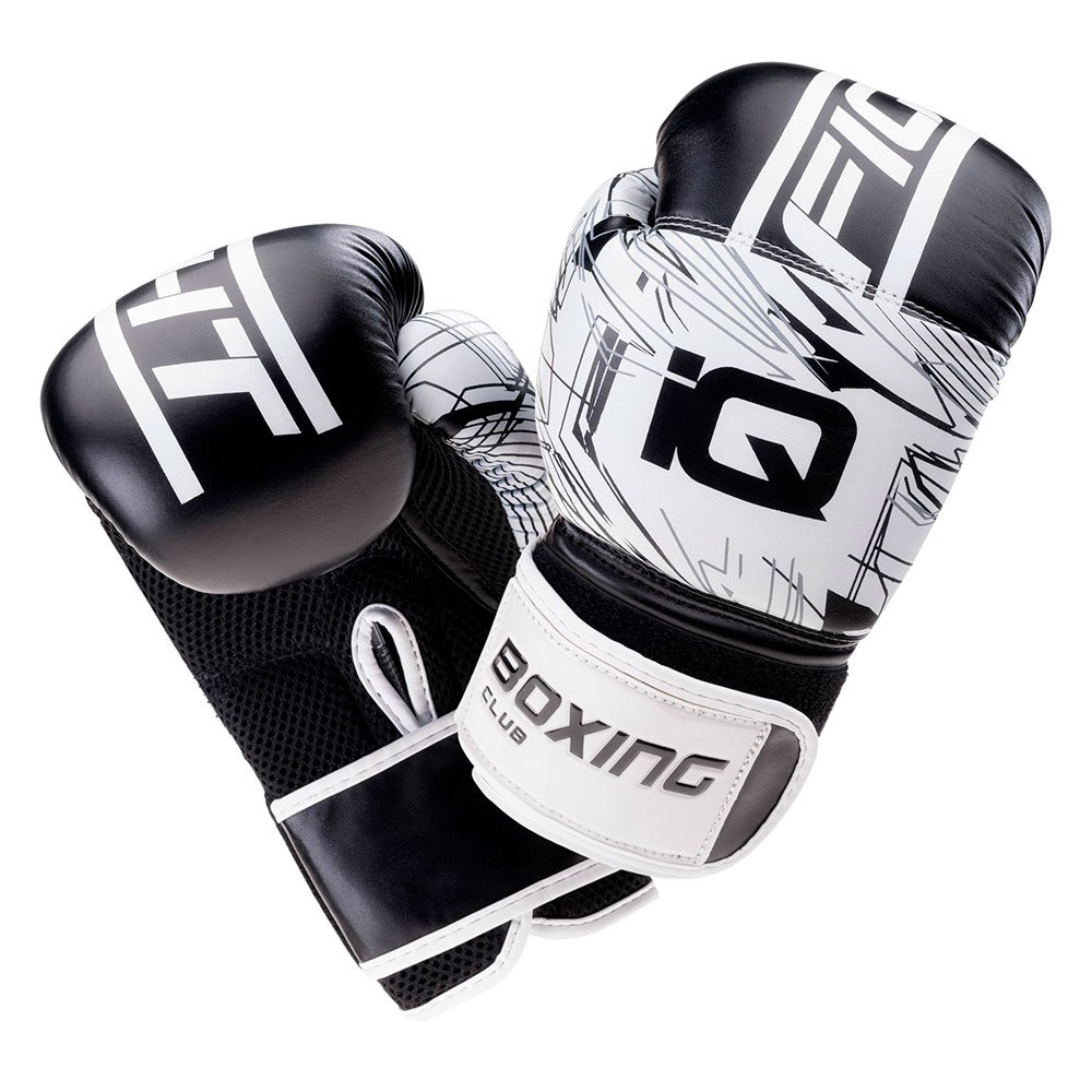 Zdjęcia - Rękawice do sportów walki IQ Bavo Artificial Leather Boxing Gloves Biały,Czarny 8 oz M000136238-8 OZ 