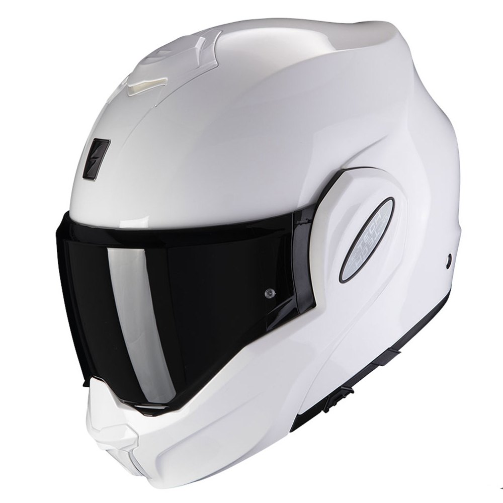 Фото - Мотошолом Scorpion Exo-tech Evo Solid Modular Helmet Biały L 118-100-05-05 