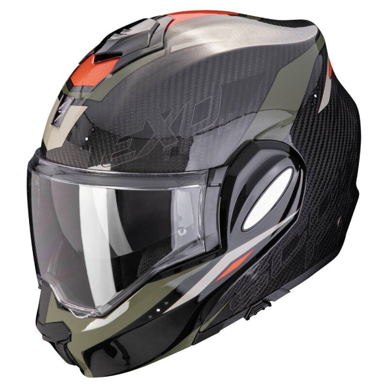 Фото - Мотошолом Scorpion Exo-tech Evo Carbon Rover Convertible Helmet Czarny 2XL 118-433-6 