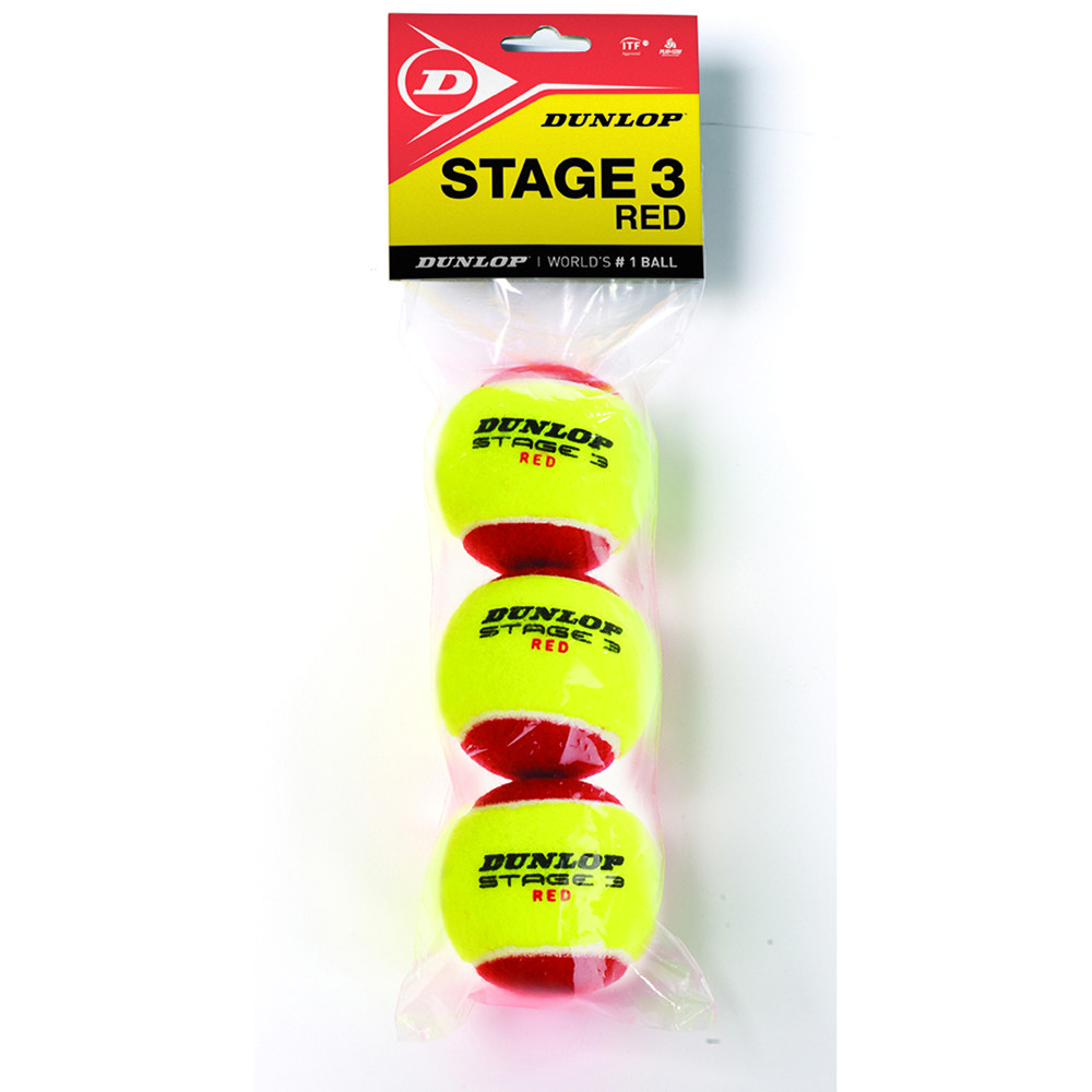 Zdjęcia - Piłka do tenisa i squasha Dunlop Stage 3 Tennis Balls Bag Żółty,Czerwony 12 Balls 601344 