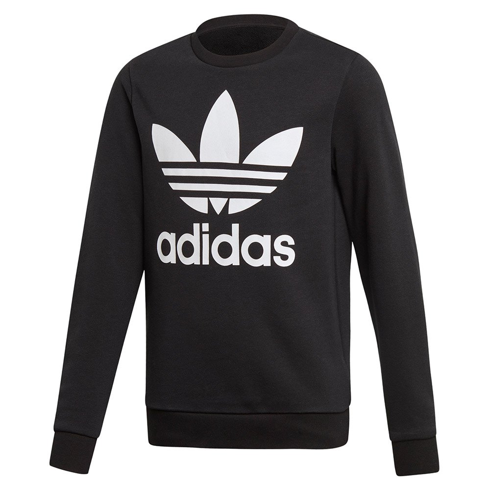 Adidas Originals Trefoil Crew Sweatshirt Sort 14-15 Years Dreng