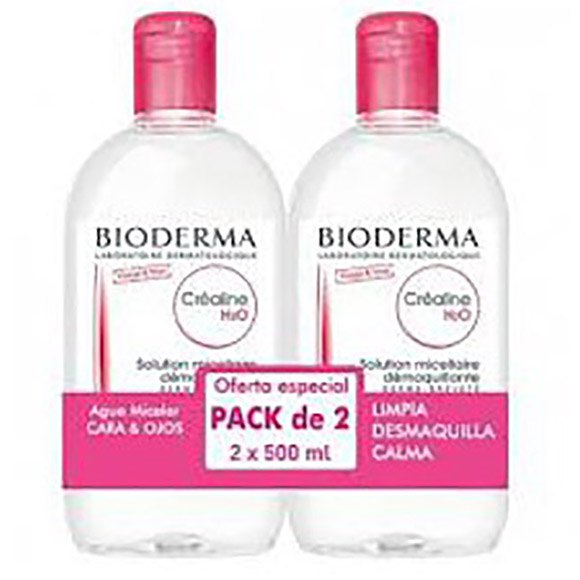 Bioderma Sensibio H2o 500ml 2 Units Make-up Remover Rosa