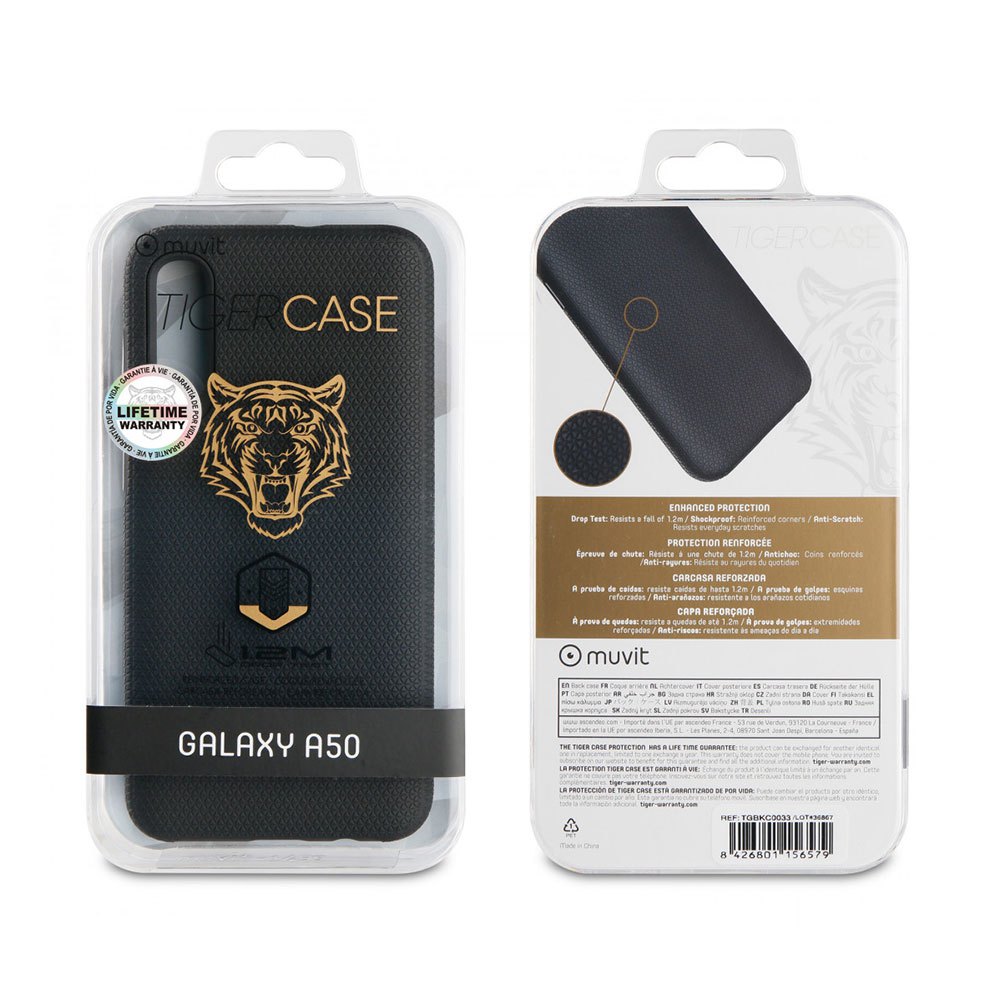 Muvit Triangle Case Shockproof 1.2m Samsung Galaxy A50 Cover Sort