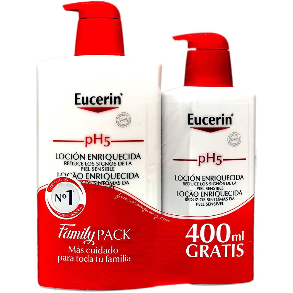 Eucerin Ph5 Body Enriched Lotion Duplo 1000+400ml Cream Hvid 1000+400 ml