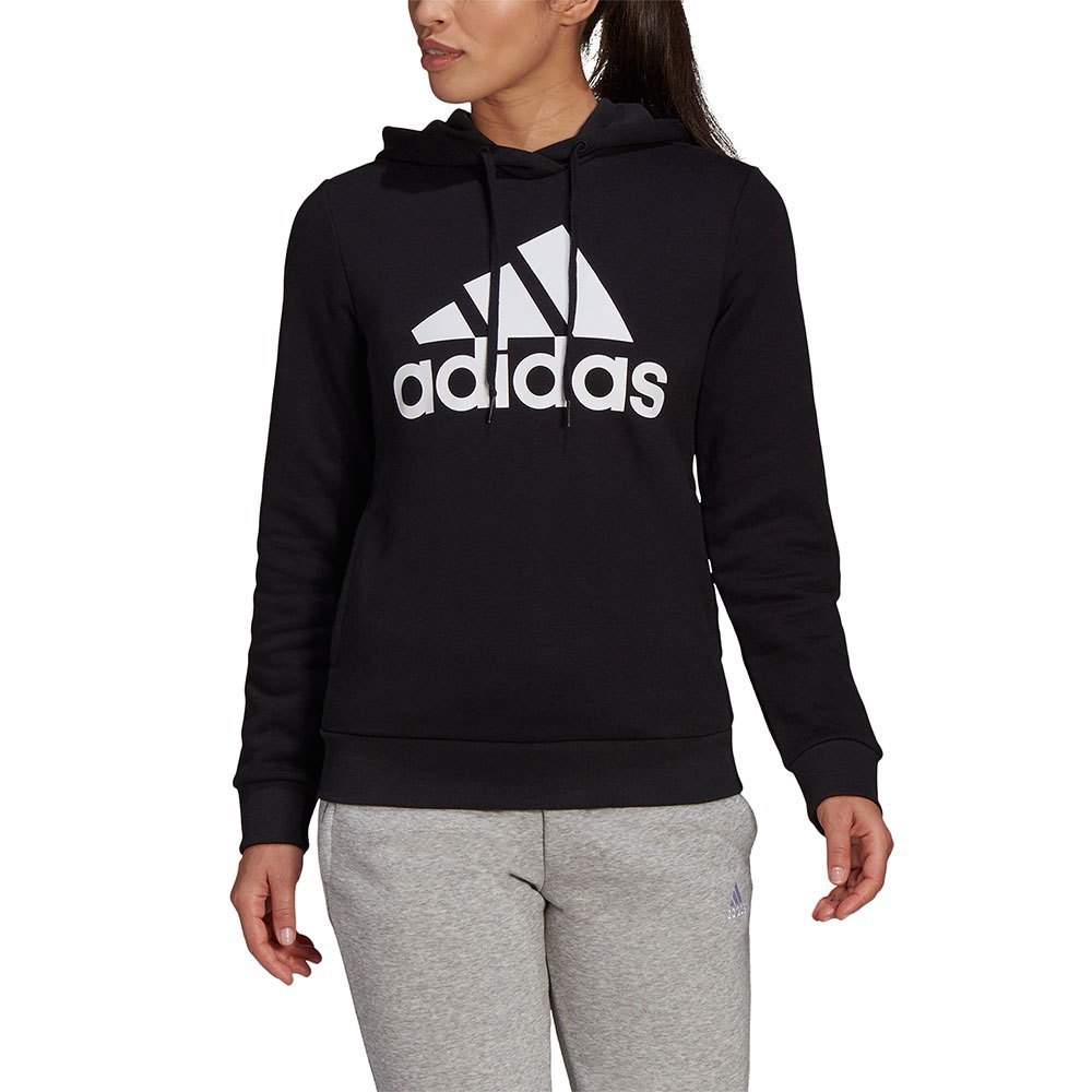 Adidas Essentials Logo Hoodie Sort XS / Regular Kvinde