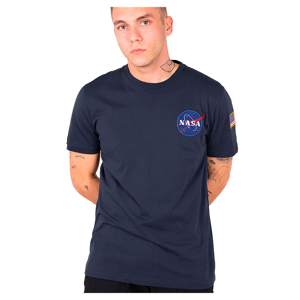 Alpha Industries Space Shuttle Short Sleeve T-shirt Blå 2XL Mand
