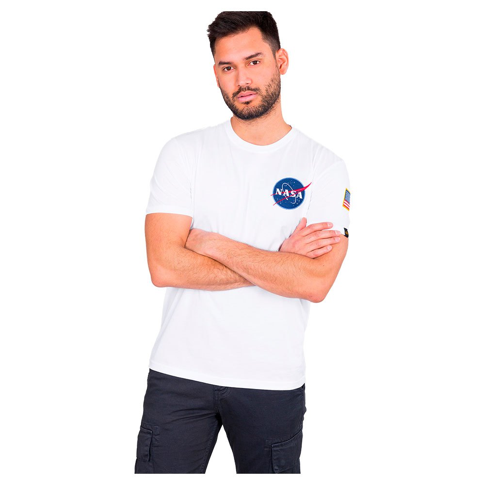 Alpha Industries Space Shuttle Short Sleeve T-shirt Hvid 2XL Mand