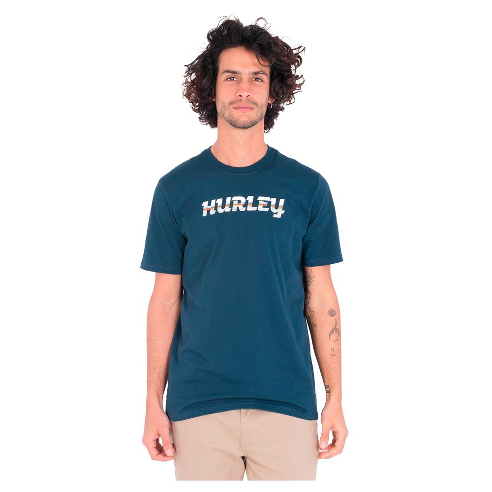 Hurley Evd Exp Crasher Short Sleeve T-shirt Blå L Mand