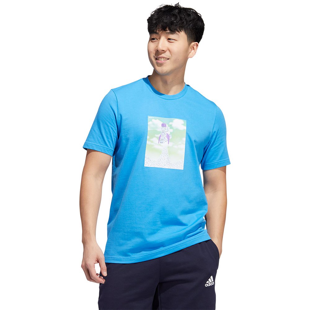 Adidas Boost R Short Sleeve T-shirt Blå M / Regular Mand